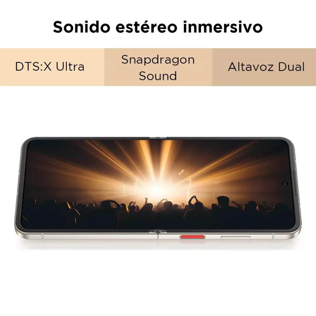 Celular Nubia Flip 5g 256gb 8+12ram pantalla plegable.Dorado.