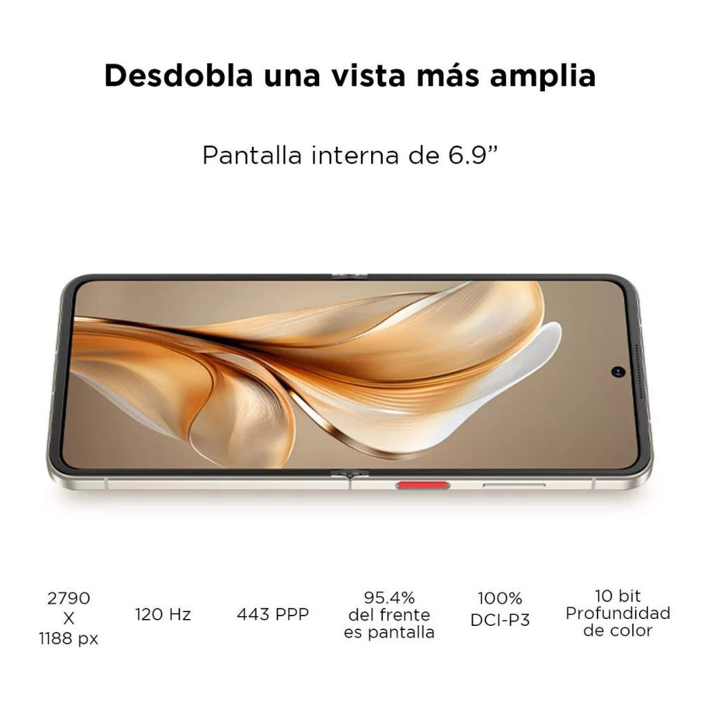 Celular Nubia Flip 5g 256gb 8+12ram pantalla plegable.Dorado.