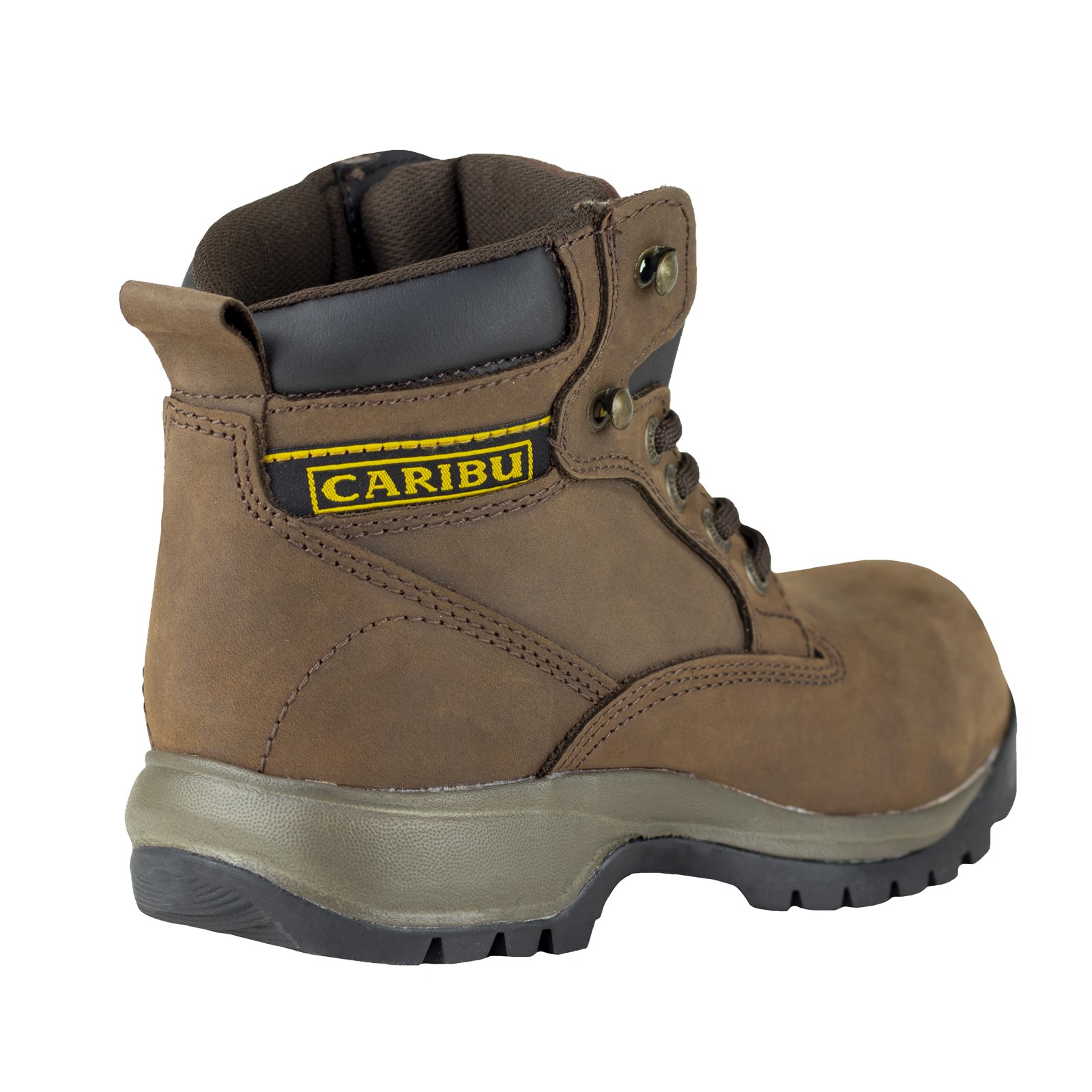 Bota Industrial Trabajo Dama Casco Poliamida Caribu 798 Café.