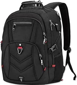 A Mochila Laptop Mochila para Portatil de 17 Pulgadas con Puerto de Carga USB Impermeable al