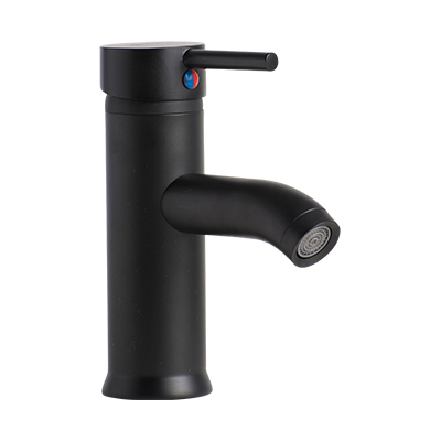 MONOMANDO BAJO PARA LAVABO TUBULAR NEGRO