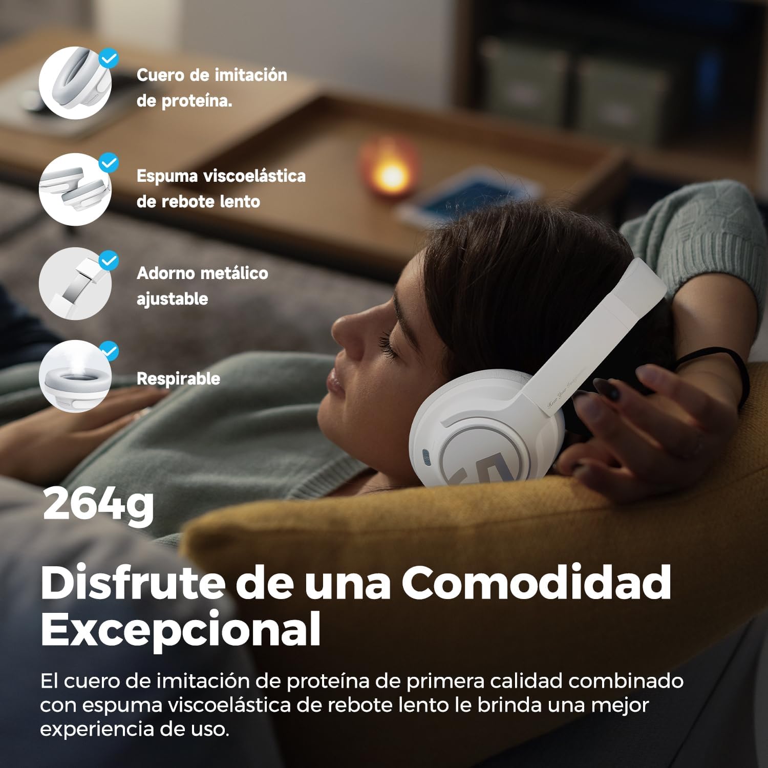 SoundPEATS Space: Auriculares Híbridos con ANC.