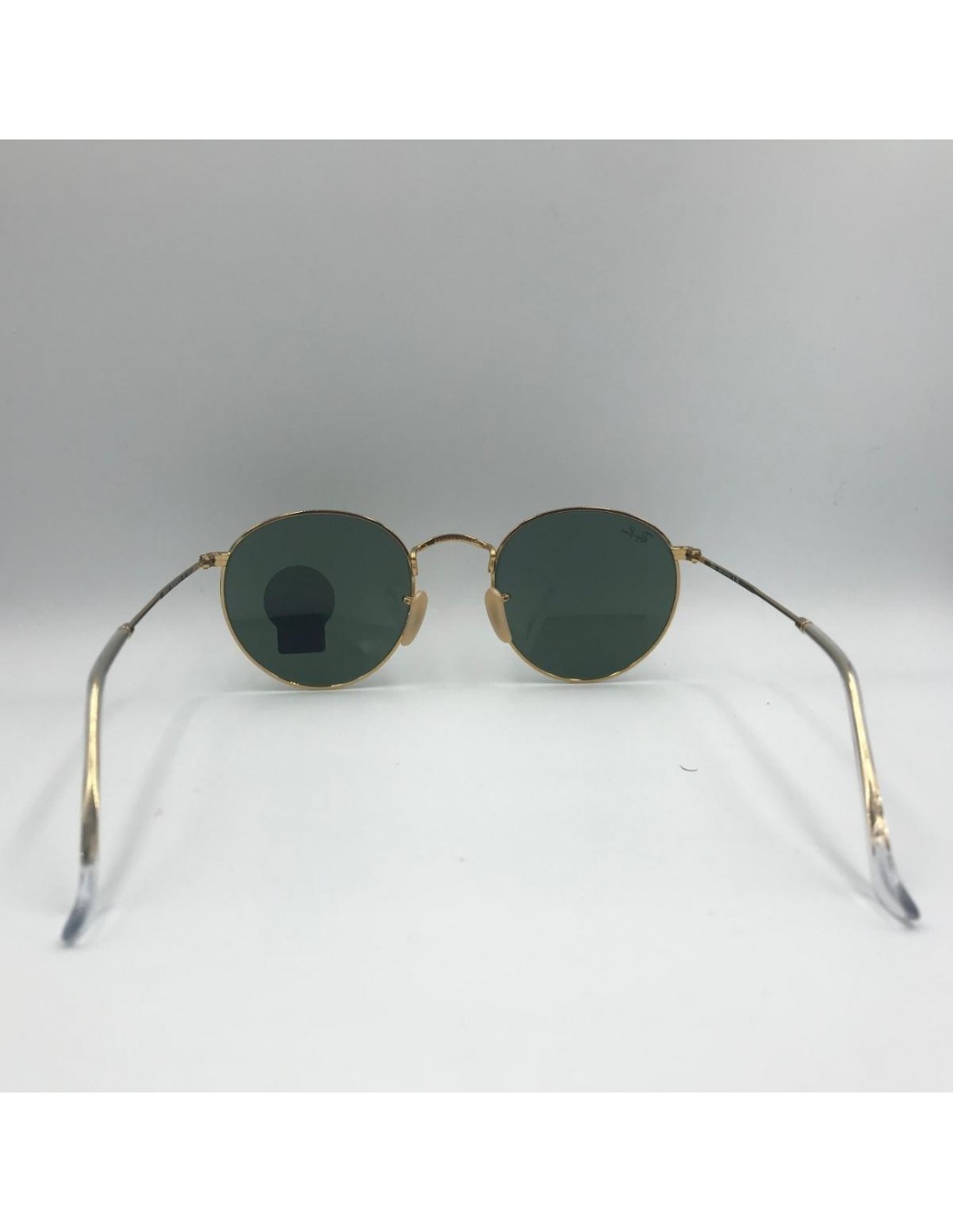 Lentes de sol Ray Ban Rb3447 001 Round Metal Negro G-15 Dorado Original