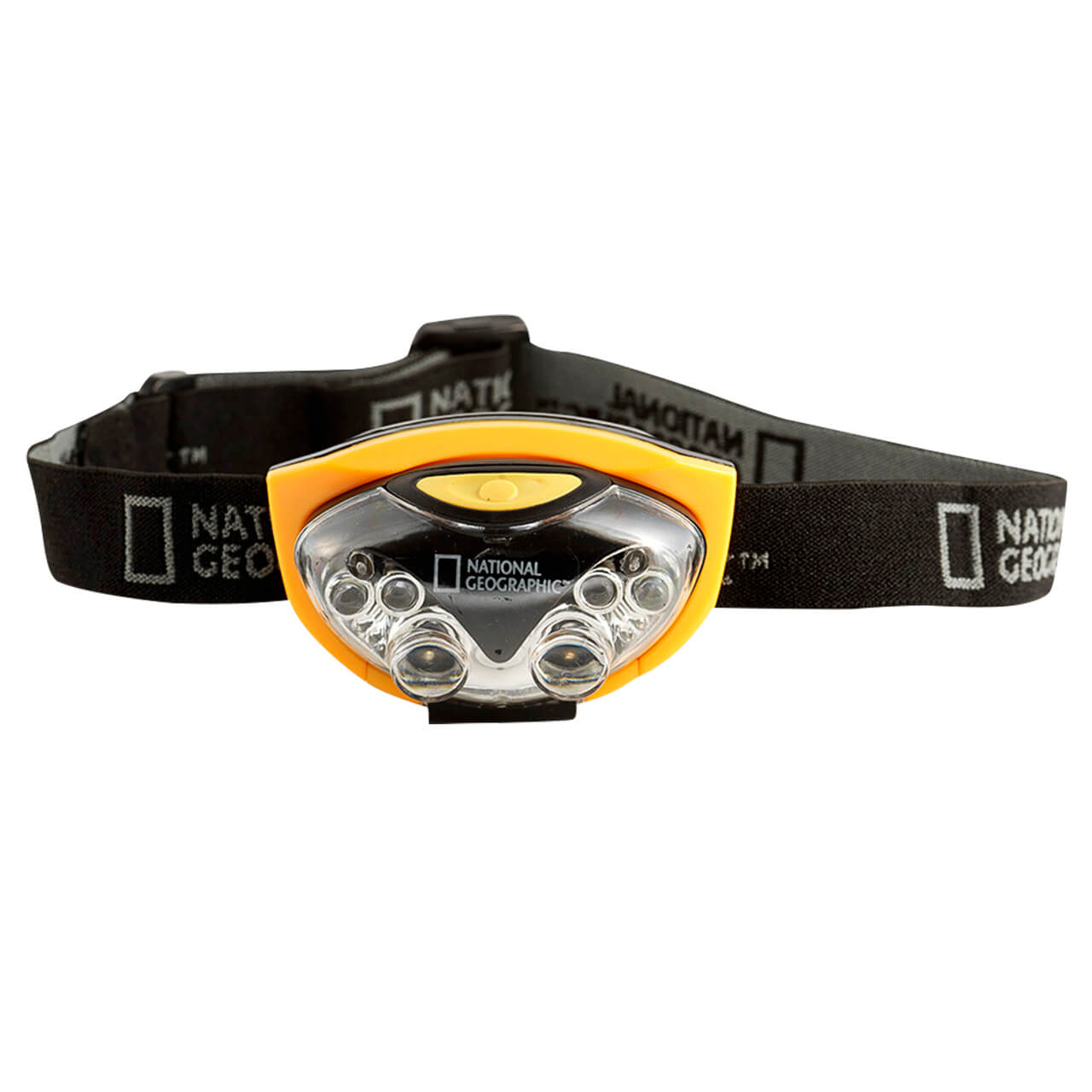Linterna para cabeza de luz LED Nat Geo LNG6509, negro con amarillo.