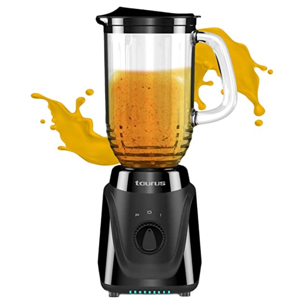 Licuadora 2vel 850ml vaso vidrio negra taurus menina glass.
