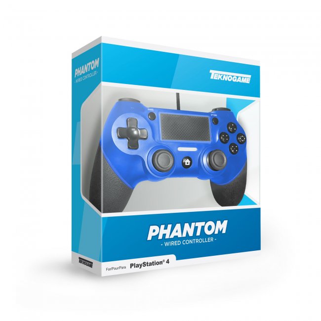 Control alambrico TKNO Champion compatible con PS4 Azul.