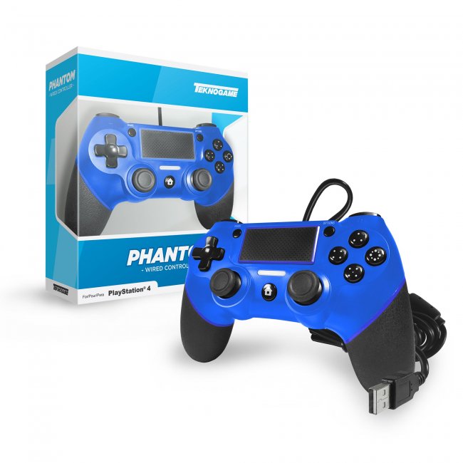 Control alambrico TKNO Champion compatible con PS4 Azul.