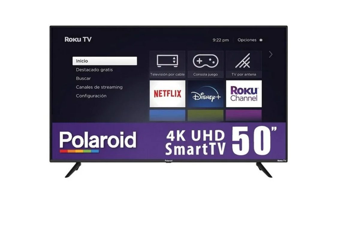 Smart TV Polaroid 50" Roku OS 4k Ultra HD LED UHD Pantalla Televisor
