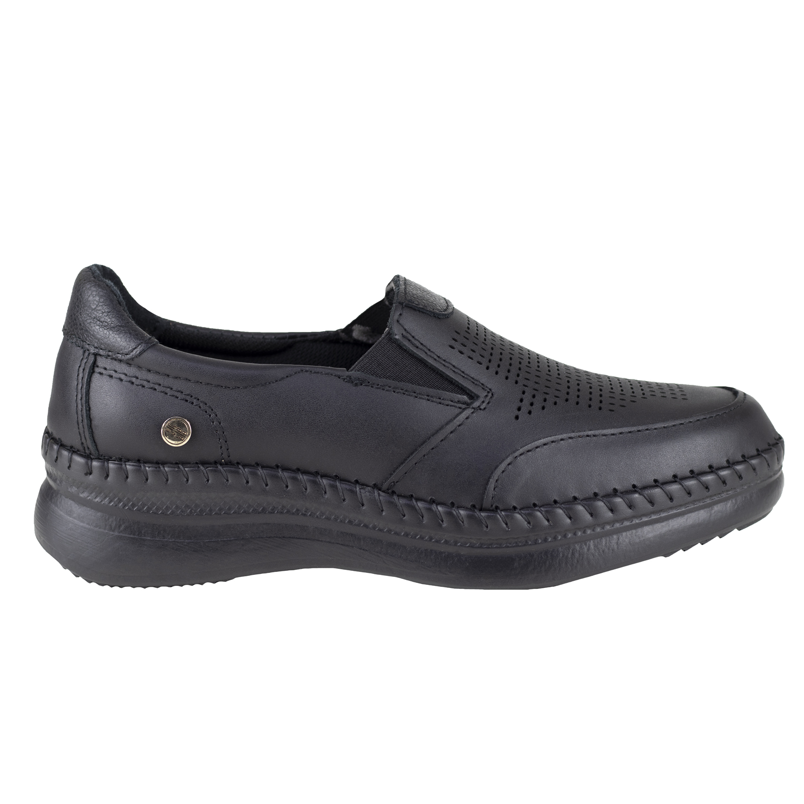 Zapato Negro Con Tacon Para Mujer Semi Vestir Lobo Solo 4984.