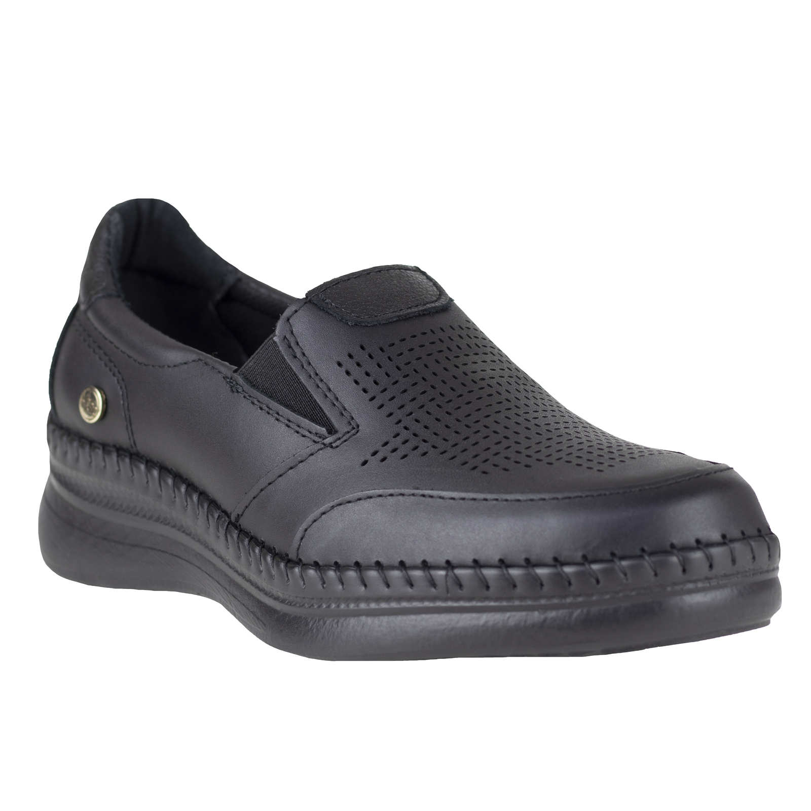 Zapato Negro Con Tacon Para Mujer Semi Vestir Lobo Solo 4984.