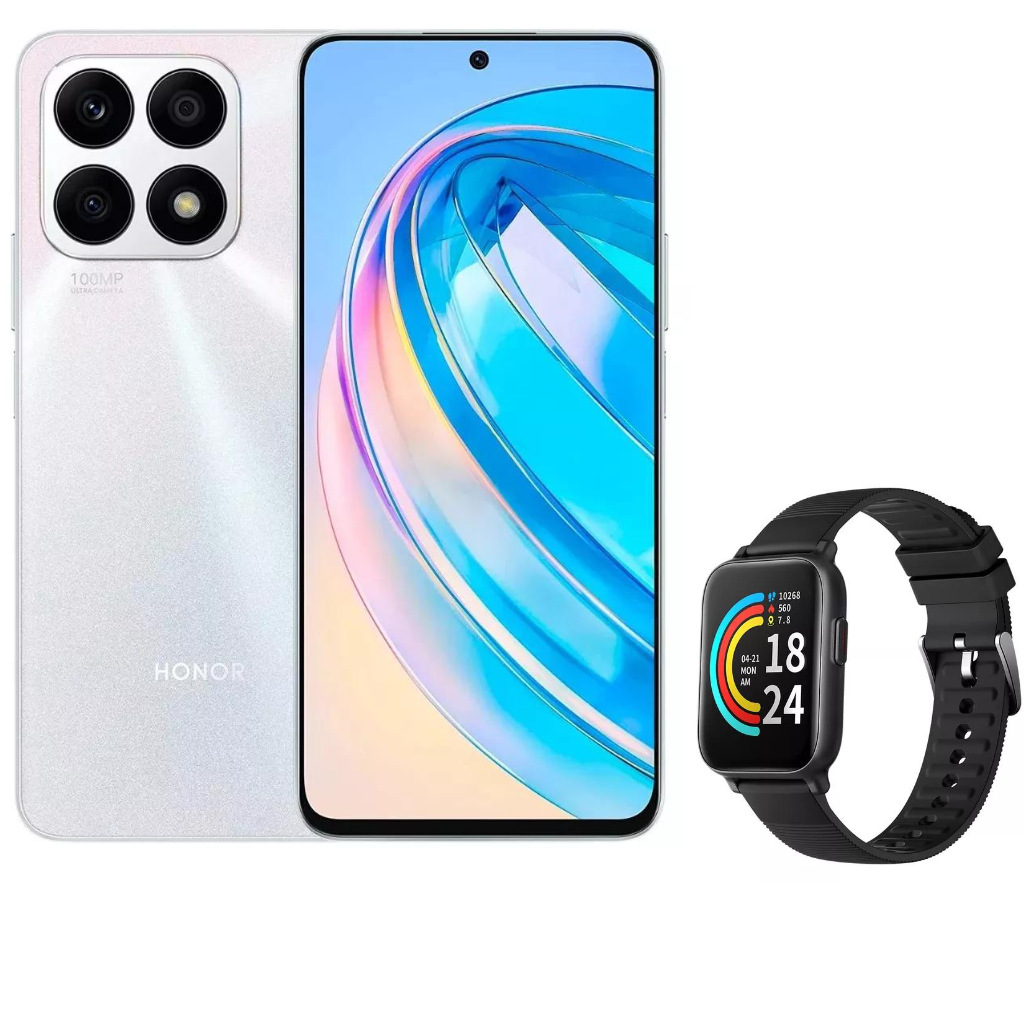 Celular Honor X8A plata 8gb ram 256gb con Smartband regalo..