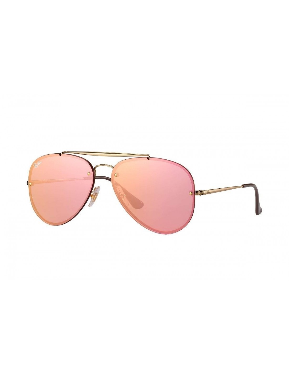 Lentes de sol Ray Ban Rb3584n 9052e4 Aviator Blaze Rosa Dorado Original