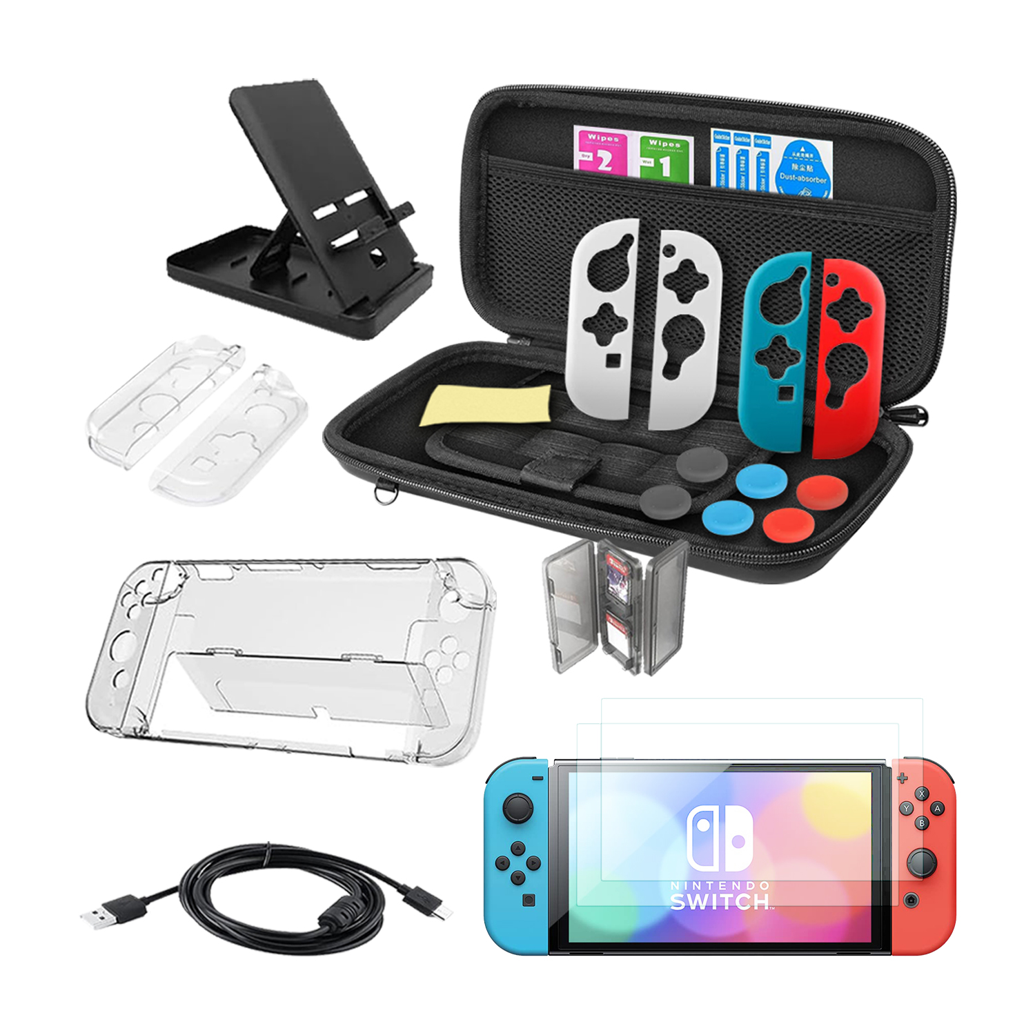 Nintendo Switch Oled 64Gb Blanco Más Kit Accesorios 22 En 1.