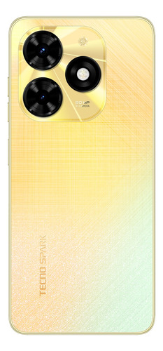 Celular Tecno Spark 20c 256gb Dorado 4gb Ram Dual Sim Cámara 50mp Asistente Ai 90hz Hd De 6.6'' Con Isla Dinámica