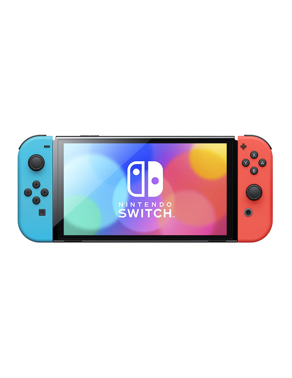 Nintendo Switch Oled 64Gb Neón Azul/Rojo Más Proyector Amarillo