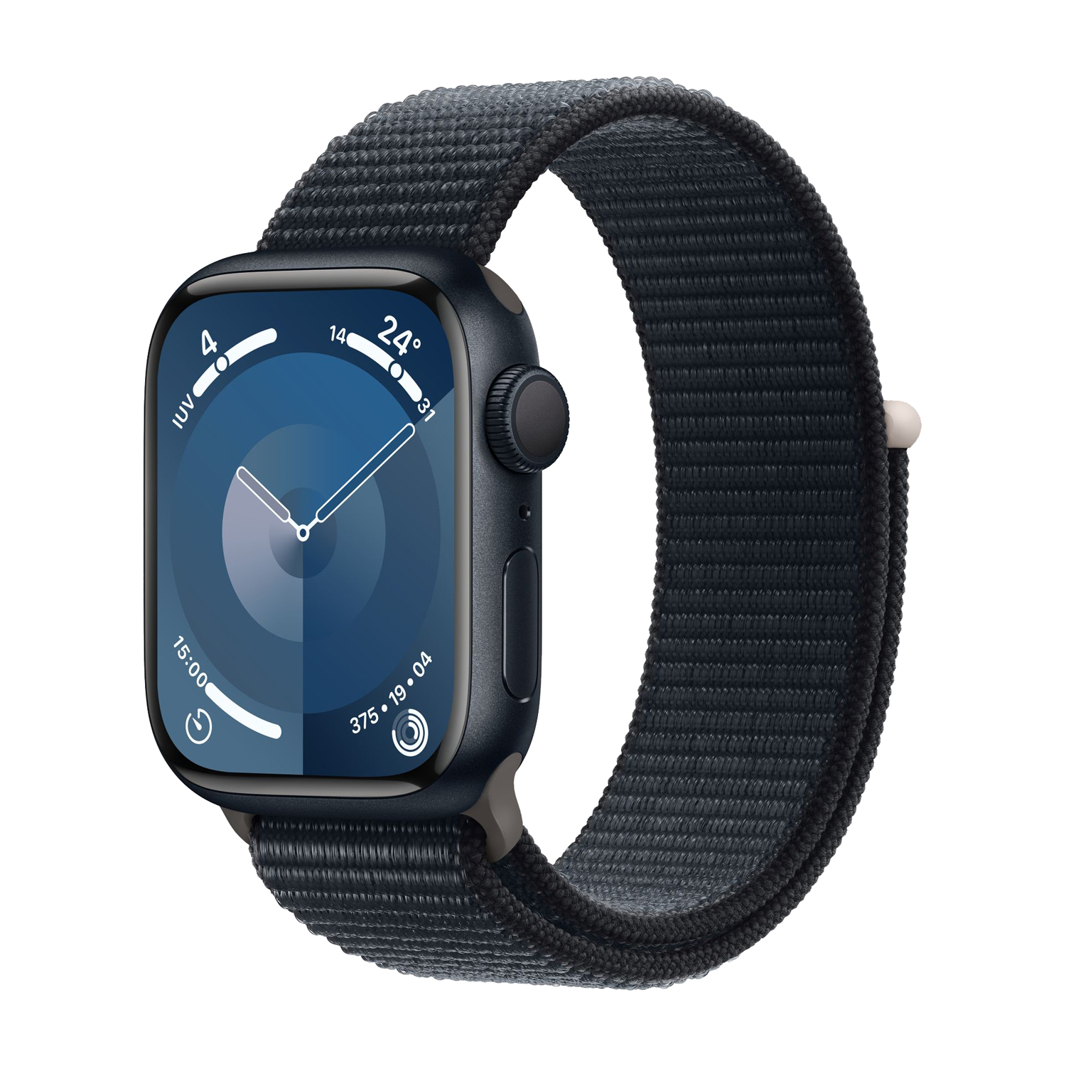 Apple Watch Series 9 41mm Aluminio Negro Sport Loop Negro