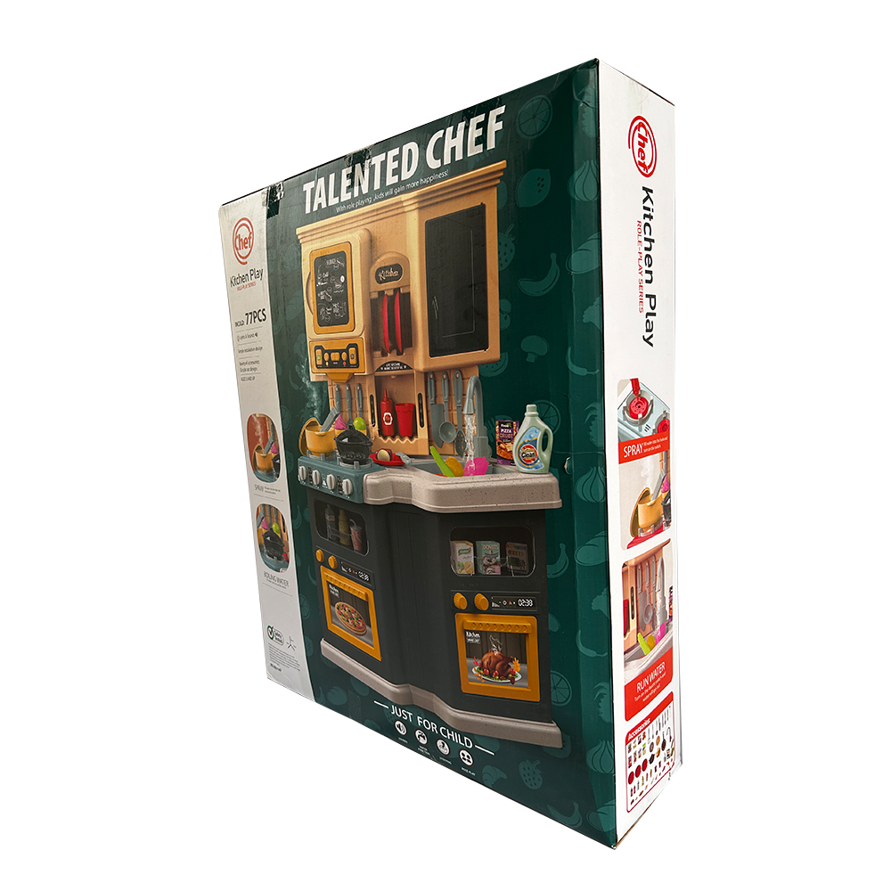Cocinita Talented Chef 922-140 con Luz y Sonido Verde 77 pz.