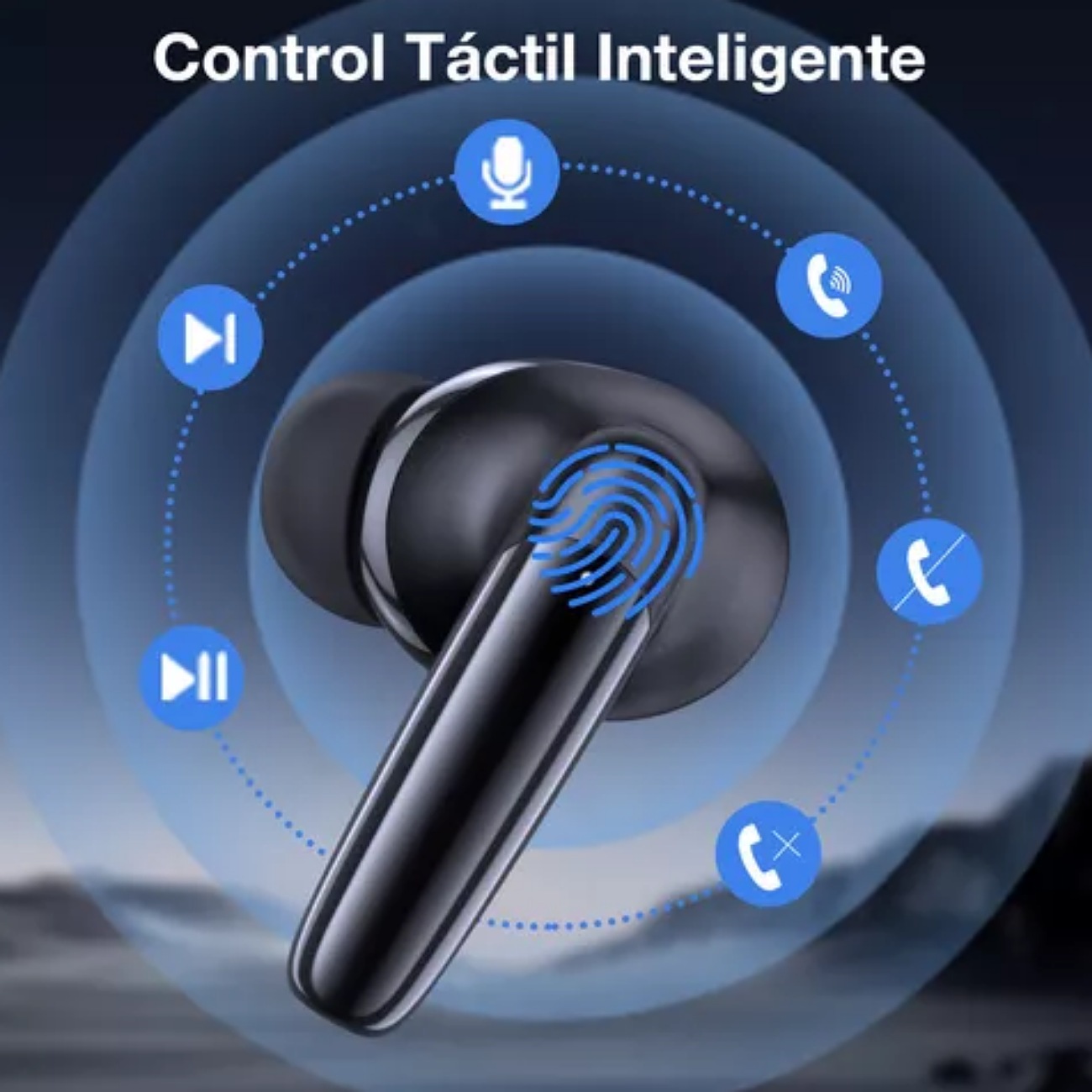 Audífonos In-ear Inalámbricos Bluetooth 5.3 Negro 1hora Aut20
