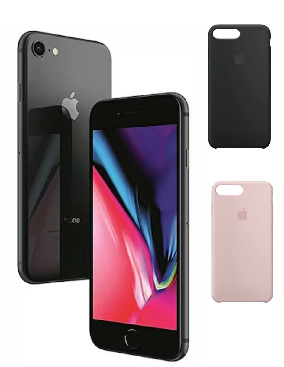 Combo 2 Celulares Reacondicionados Grado A iPhone 8 64GB Gris Espacial   2 Fundas de Regalo.