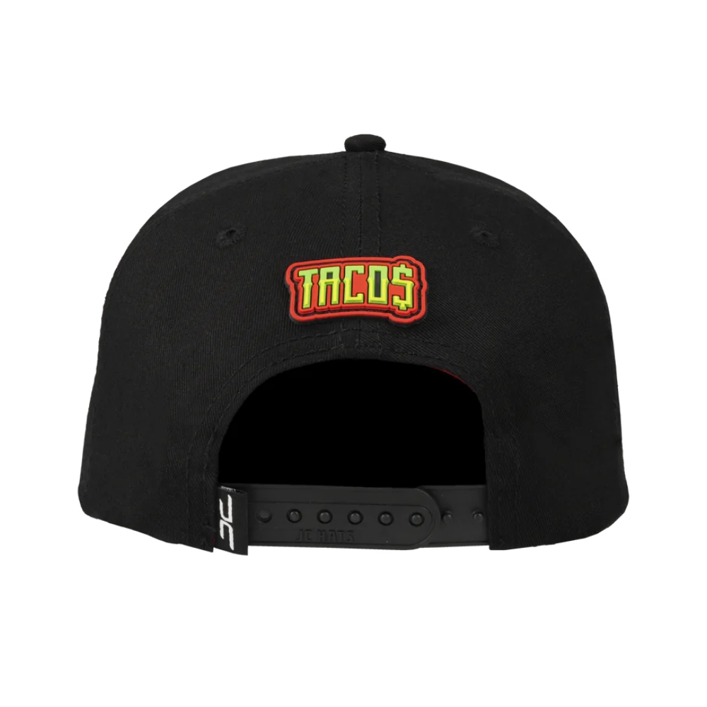 Gorra plana Jc Hats Tacos Jc Negro De Hombre 001655 Ajustable