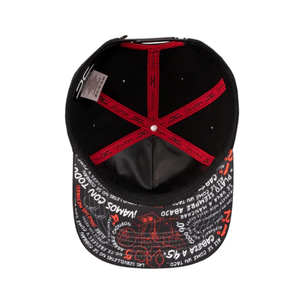 Gorra plana Jc Hats Tacos Jc Negro De Hombre 001655 Ajustable