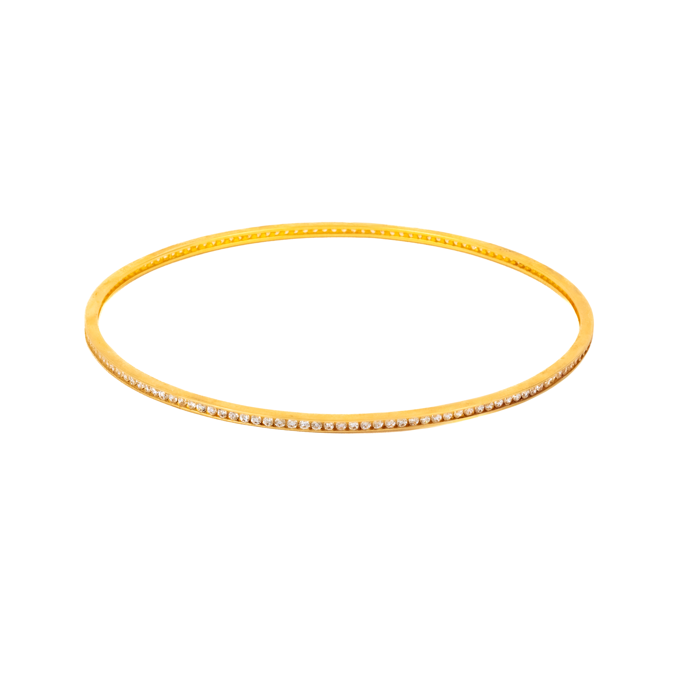 Semanario 3 Oros con circonias. Oro 14 Kilates. Oro Fino Joyería.