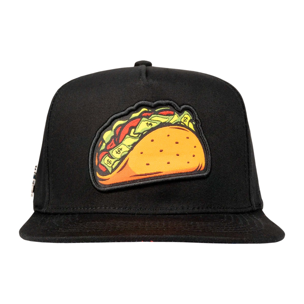 Gorra plana Jc Hats Tacos Jc Negro De Hombre 001655 Ajustable