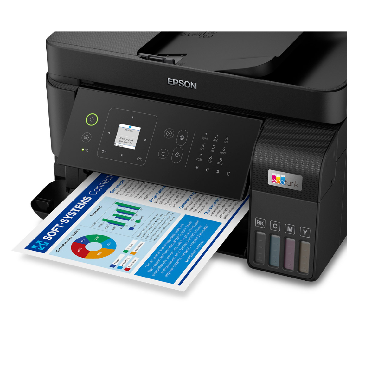 Multifuncional Epson L5590 Ecotank USB WiFi Ethernet.
