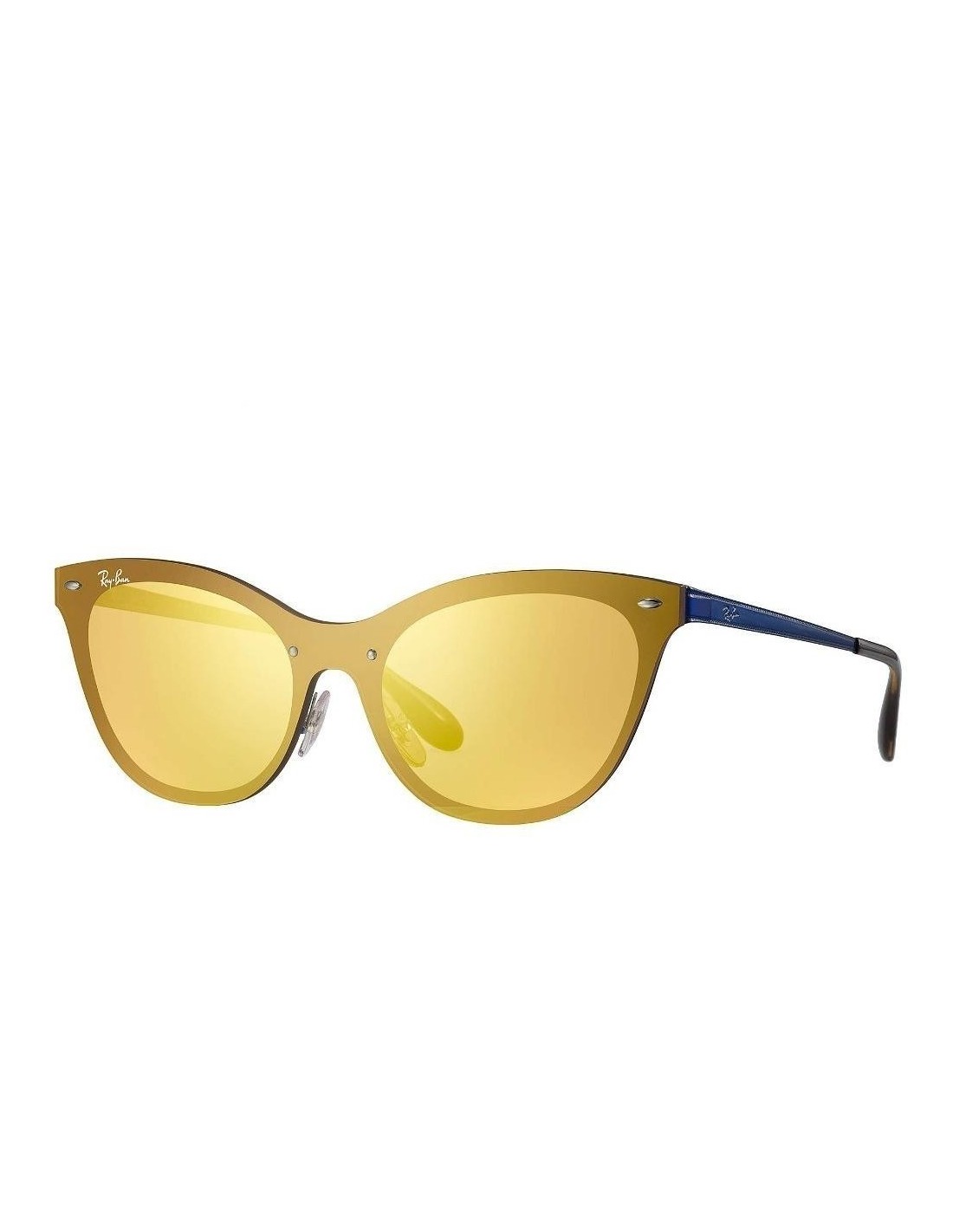 Lentes de sol Ray Ban Rb3580n 9037/7j Eye Cat Blaze Amarillo Espejo Dorado 