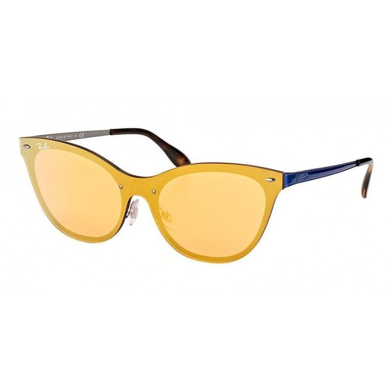 Lentes de sol Ray Ban Rb3580n 9037/7j Eye Cat Blaze Amarillo Espejo Dorado 