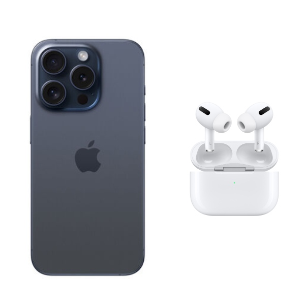 Apple iPhone 15 Pro Max REACONDICIONADO E SIM COLOR AZUL 256GB Y 8GB RAM, de regalo incluye Audífonos Airpods 4 de regalo con calidad premium.