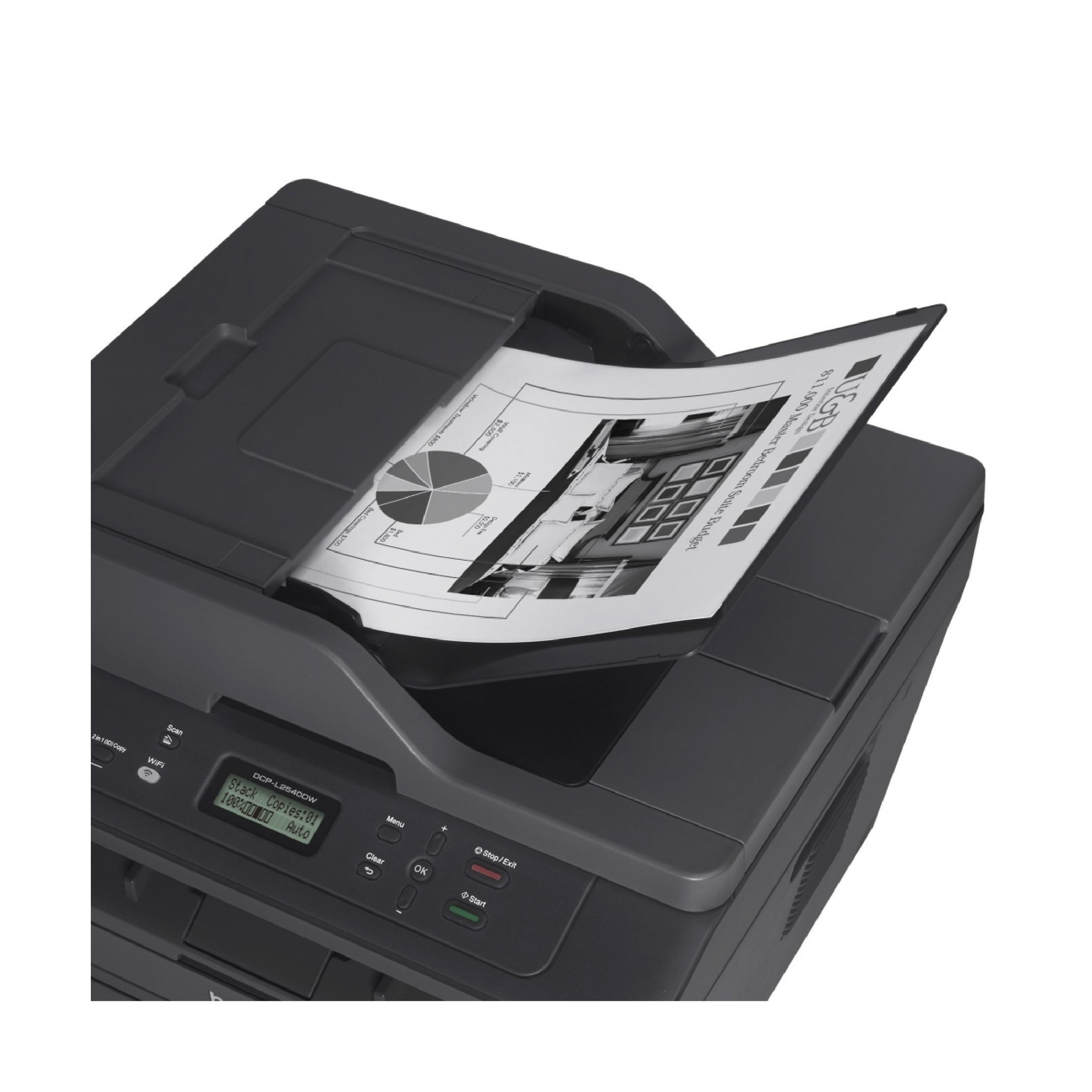 Multifuncional Brother DCPL2540DW Mono Láser