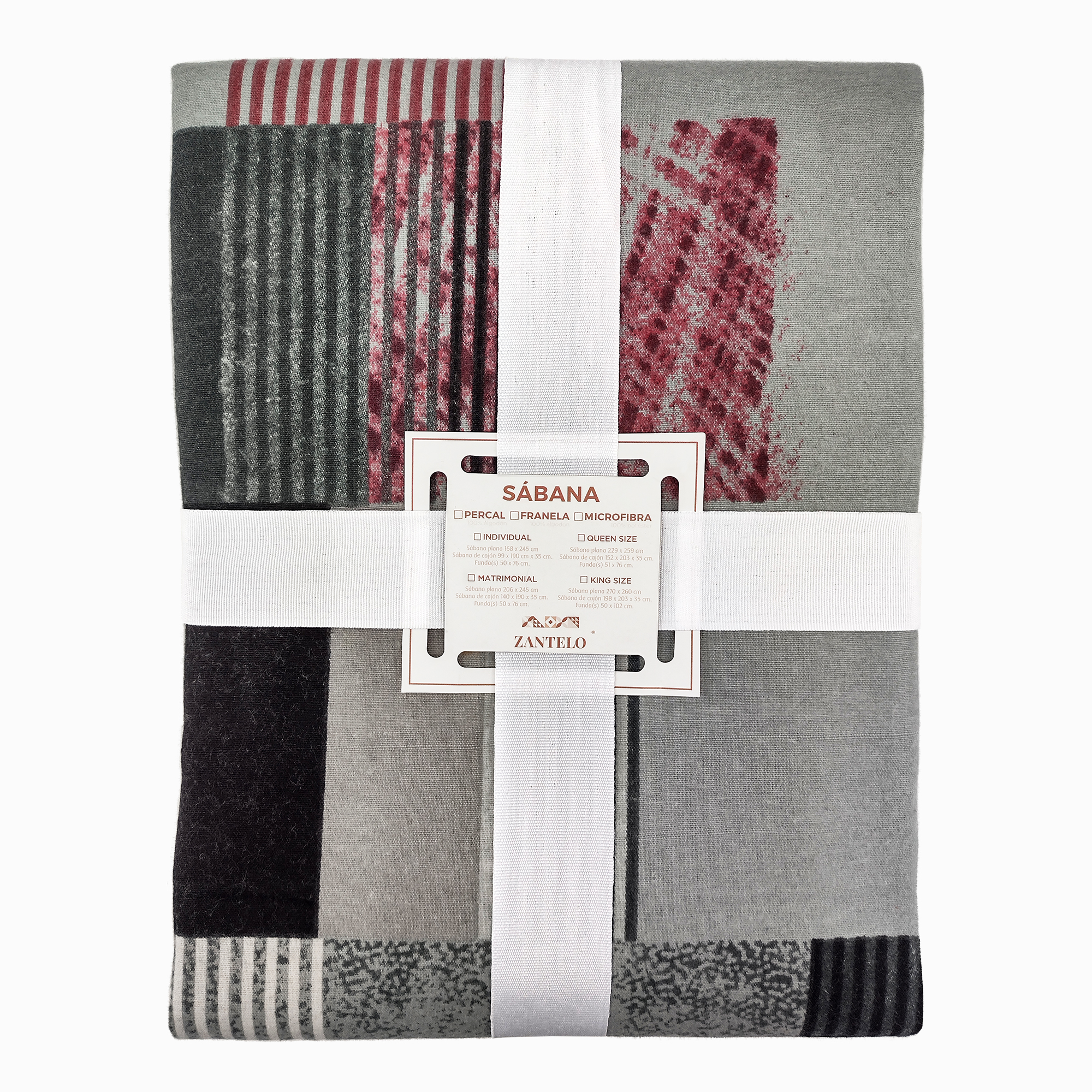 Sábana De Franela Individual Estampado - Labirint Algodón 100% - Tacto Suave.