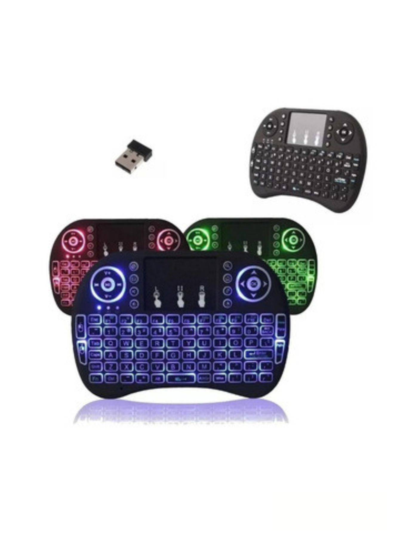 Mini Teclado Inalámbrico Touchpad Iluminado Smart Tv Xbox Pc.