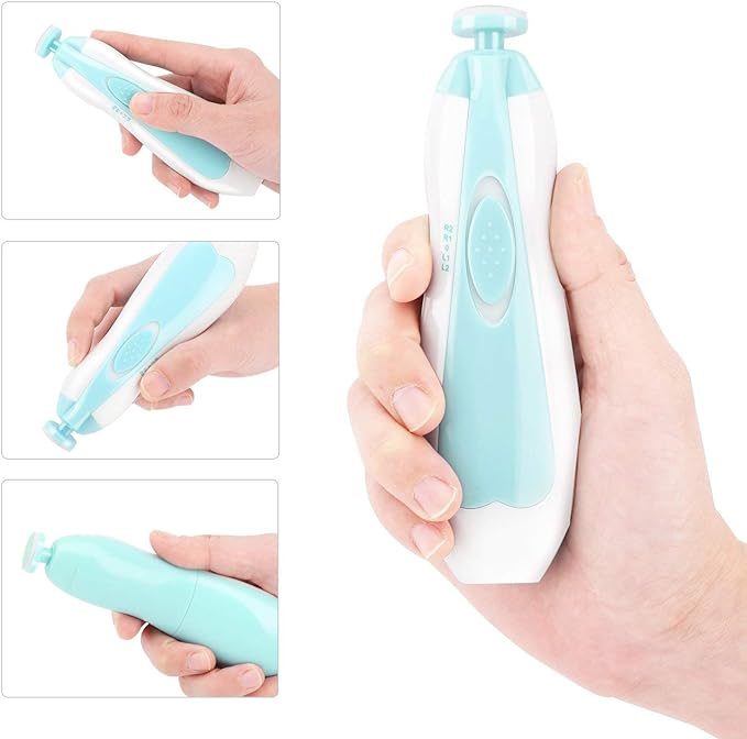 AXIDUN-Lima de uñas para bebé, Cortaúñas para bebé, Pulidora de uñas para bebé, Cortaúñas Versátiles，Lima de uñas para el cuidado del bebé(Verde).