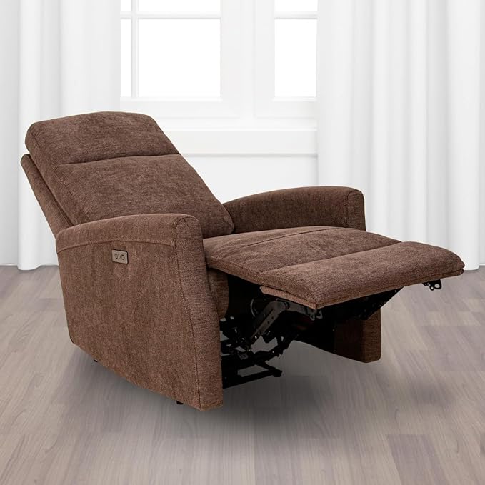 Sillón Reclinable Eléctrico Bonny de Tela Color Café