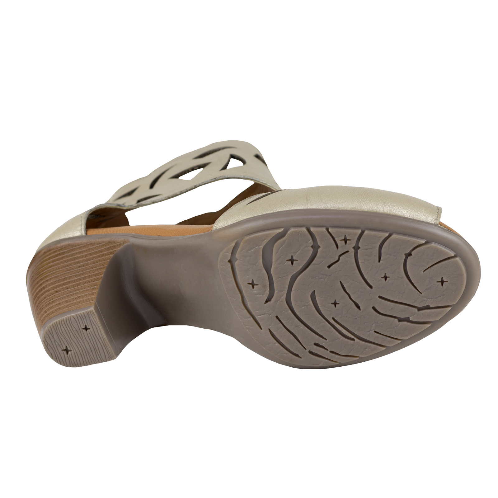 Zapato De Tacon Mujer Gonzer Arizta Piel Bovina Premium Oro Blanco Abertura Moda.