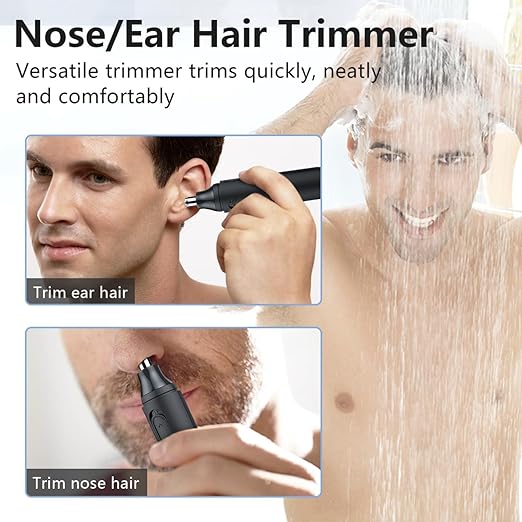 A Sendowtek Recortadora de Nariz Eléctrico, Depiladora de Nariz Hombre, Cortador de Vello Naríz Recargable, Maquina Vello Nariz, Electric Nose Trimmer con Cabezal de Repuesto, Indoloro, Impermeable.
