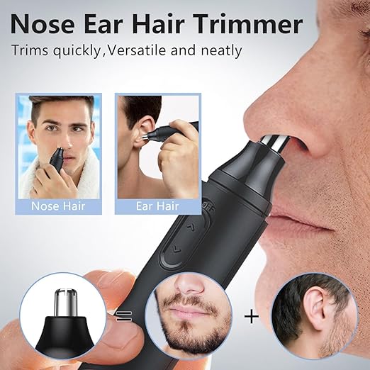 A Sendowtek Recortadora de Nariz Eléctrico, Depiladora de Nariz Hombre, Cortador de Vello Naríz Recargable, Maquina Vello Nariz, Electric Nose Trimmer con Cabezal de Repuesto, Indoloro, Impermeable.