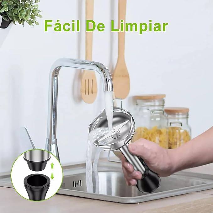 A Licuadora De Mano De Inmersión 4 En 1, 1000W Batidora De Mano Recargable De Velocidad Variable De Acero Inoxidable Con Batidor De Huevos, Vaso De Precipitados y Tazón Picador Para Café y Hornear.