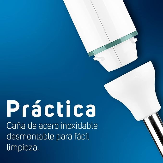 A TAURUS ROBOT 500 INOX Batidora de Inmersión 500 W | Acero Inoxidable | Caña Desmontable | Turbo Rotation System | Control Pulso | Diseño Ergonómico y Anti Salpicaduras.