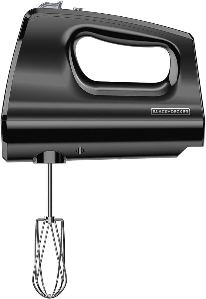 A BATIDORA DE MANO BLACK+DECKER 5 VELOCIDADES NEGRA MX400B-LA.