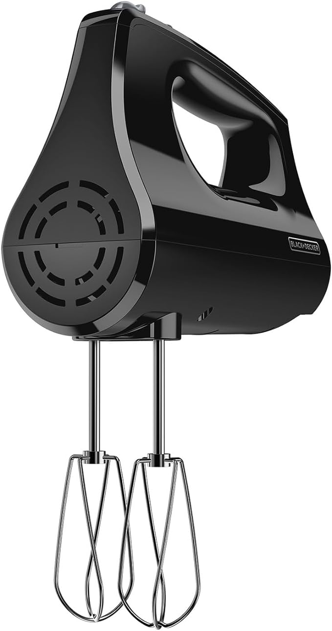 A BATIDORA DE MANO BLACK+DECKER 5 VELOCIDADES NEGRA MX400B-LA.