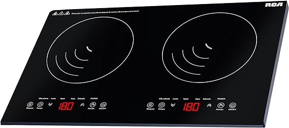 RCA Parrilla de Inducción de Cristal Templado (2 Quemadores) RC-12A4.