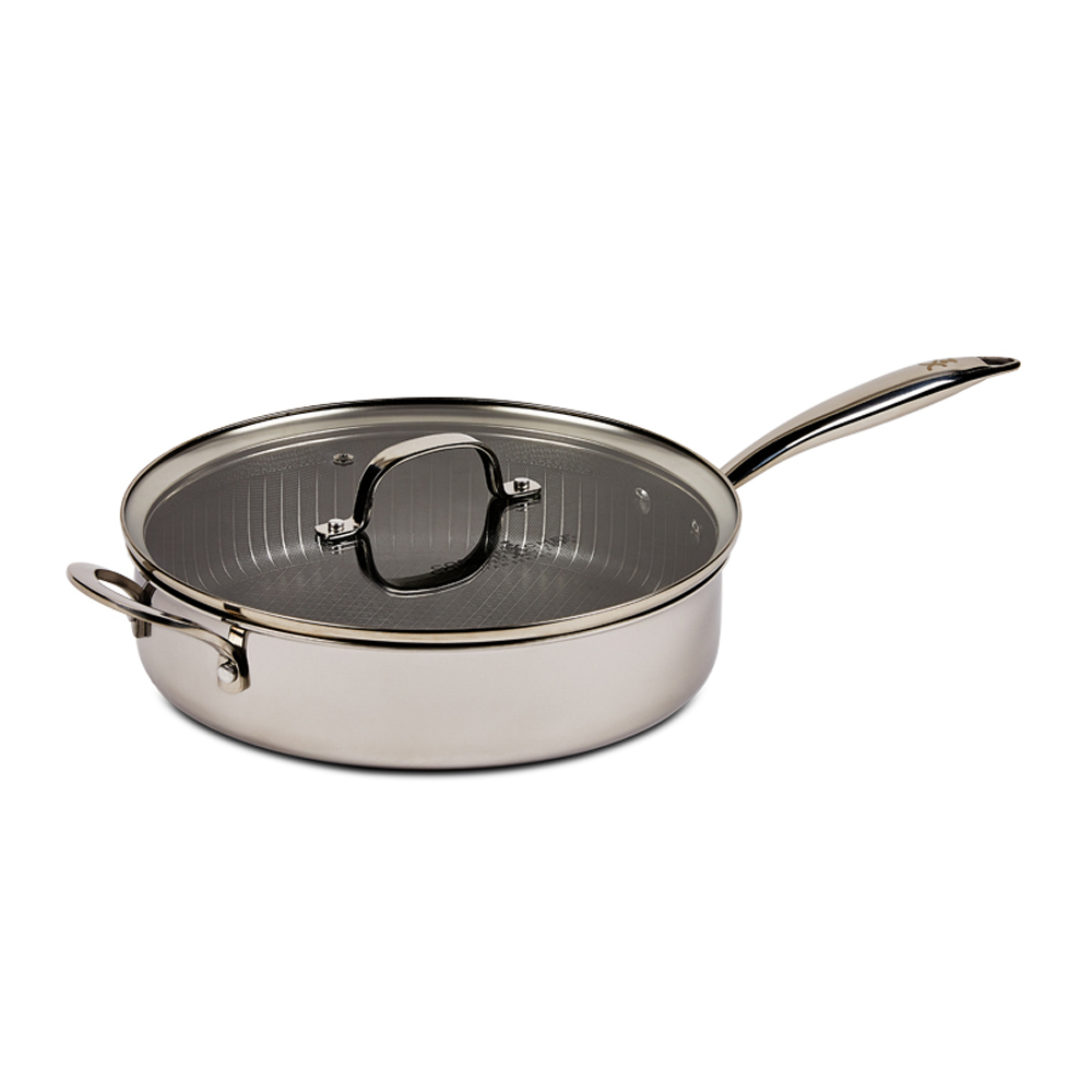 JUEGO DE SARTEN+ CUCHILLOS  Acero Inoxidable con estuche Trustedbutcher/Copper Chef Titan