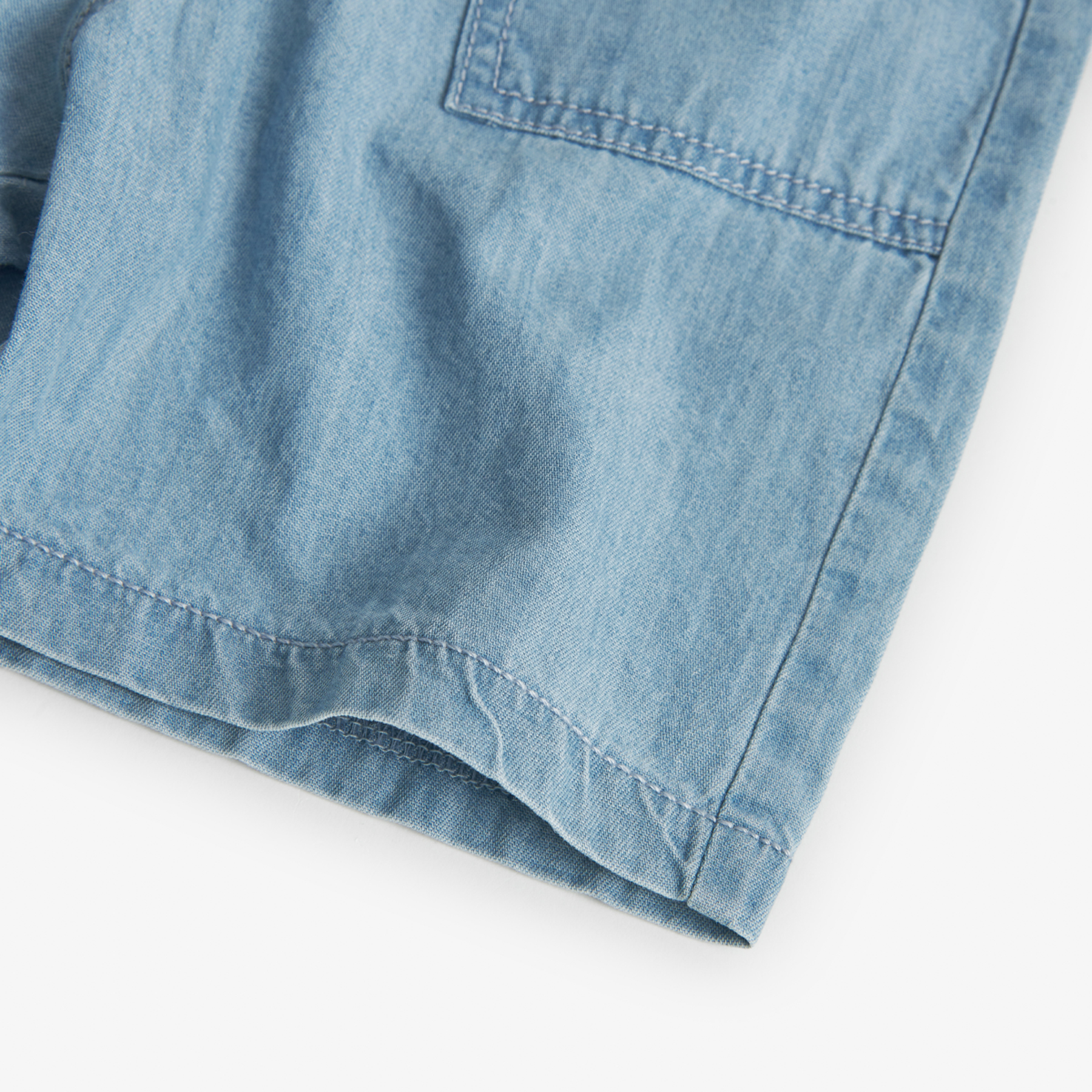 Bermuda Denim Para Niño En Color Bleach BOBOLI.
