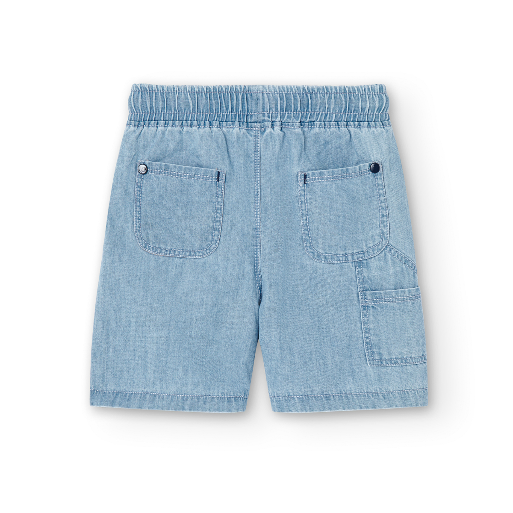 Bermuda Denim Para Niño En Color Bleach BOBOLI.