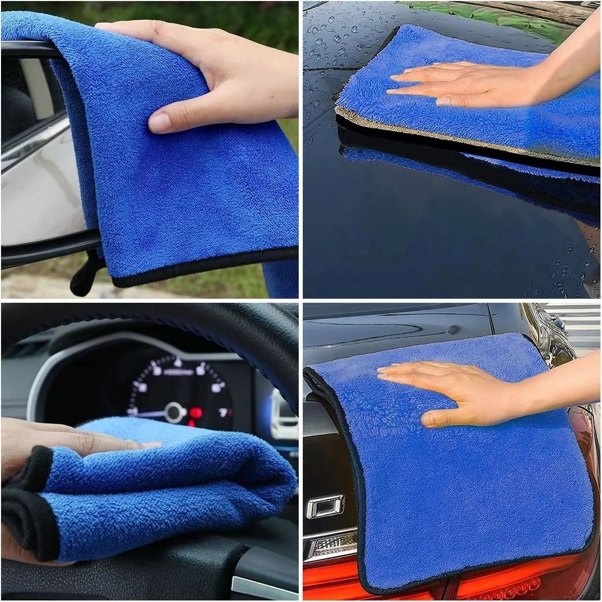 Toalla Microfibra Auto Paño Seco Con Toalla Superfina,6 Pzs