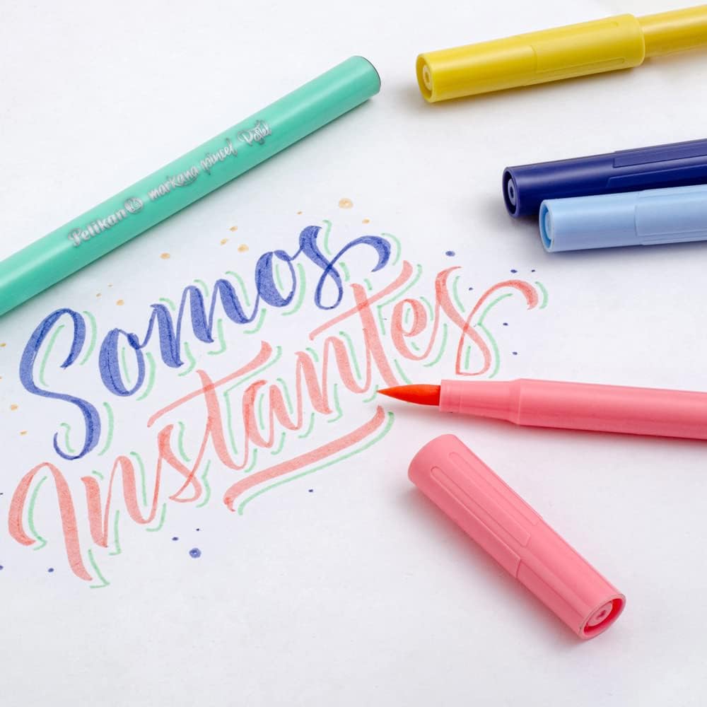 Pelikan Marcadores Punta Pincel, Markana Pastel Lettering, 12 Piezas