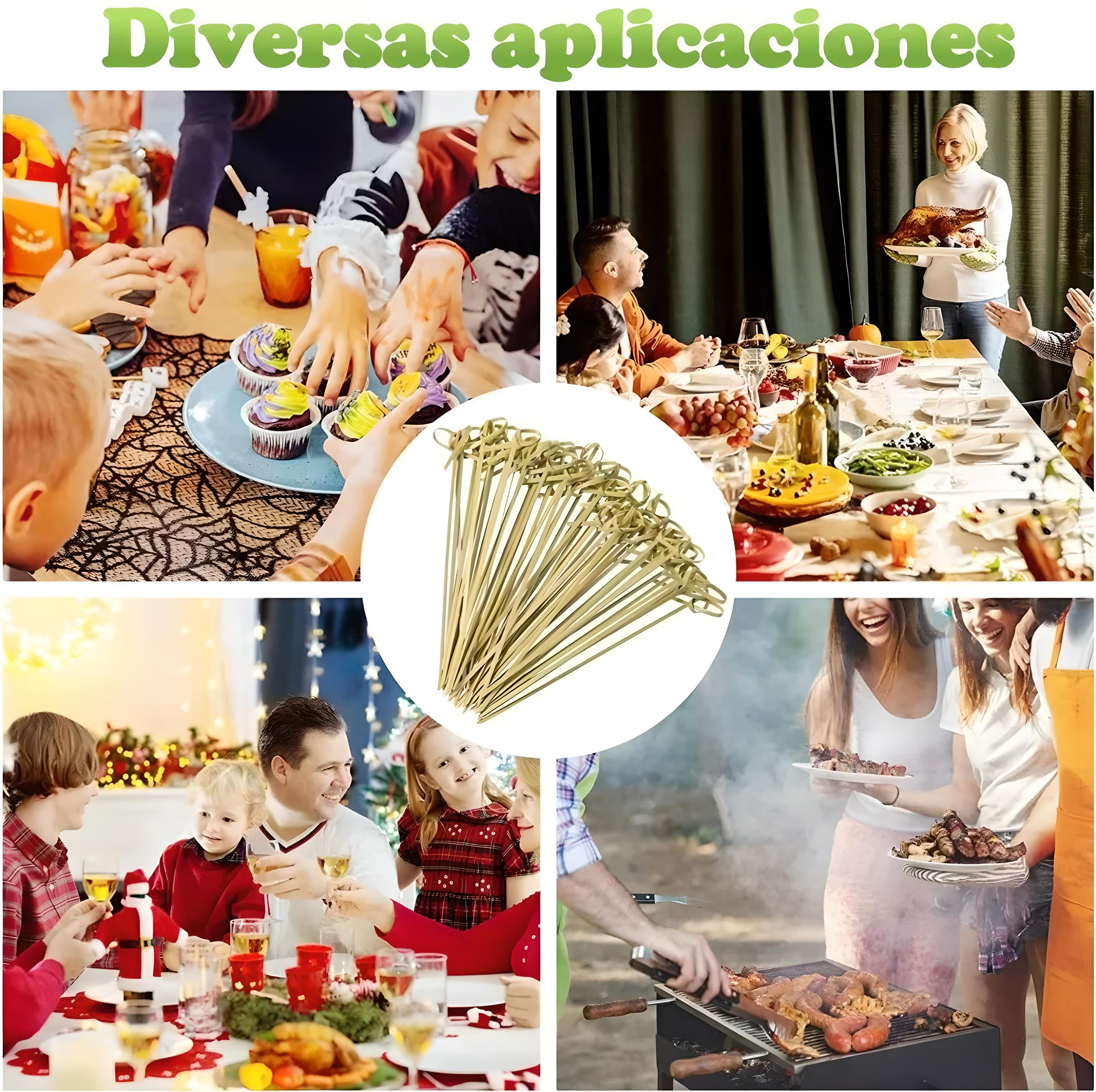 Palillo Bambu Bocadillo Chef Catering Brocheta